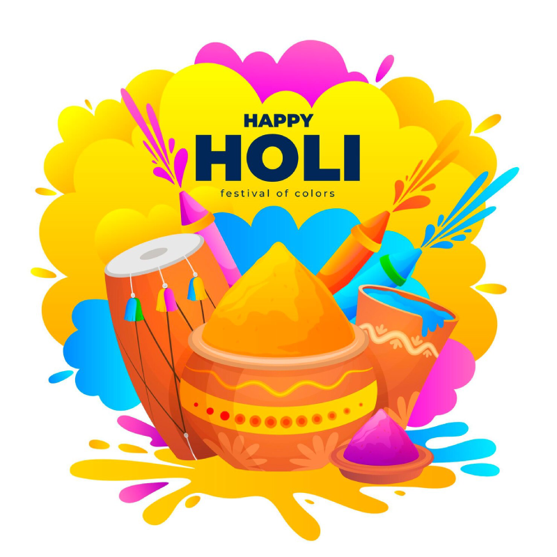 create happy holi card