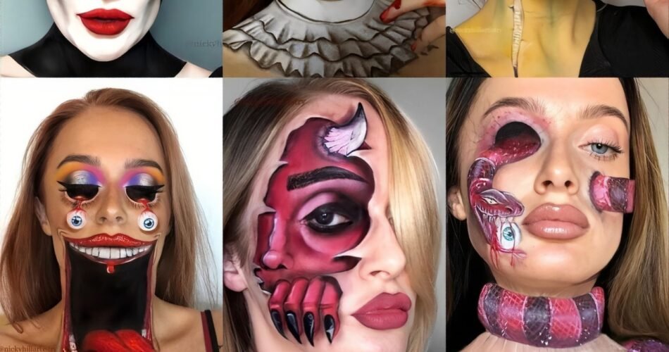 Who doesn't like to decorate themselves? Women as well as men are busy in improving their looks. But today we are going to tell you about a woman who enjoys spoiling her looks. This woman makes strange paintings of face on her face, seeing which even good people start trembling with fear. (All photos: Instagram/@nickyhillartistry)